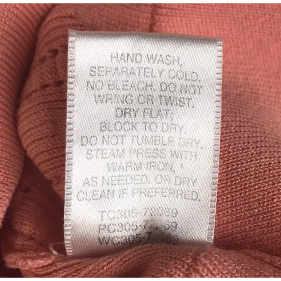 Pendleton Button Up Cardigan Sweater Pink Silk Nylon Cotton Petite Medium FLAW - Picture 11 of 11